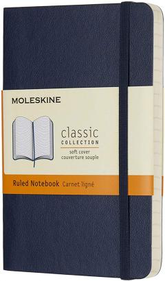 Carnet - Moleskine Classic - Pocket, Soft Cover, Ruled - Sapphire Blue