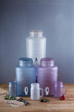 Borcan cu maner - Frosted Blue - 400 ml