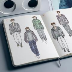 Carnet pentru schite Fashionary A5 - Men