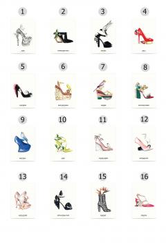 Carte postala - Fashionary Iconic Shoes - Mai multe modele