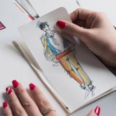 Set 3 carnete pentru schite Fashionary Mini - Mens