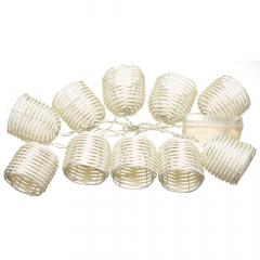 Ghirlanda de 10 lampi din plastic impletit