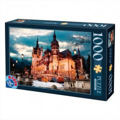 Puzzle 1000 piese - Imagini din Romania - Castelul Peles - Seara