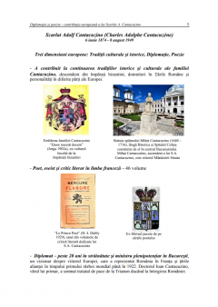 Diplomatie si poezie. Contributia europeana a lui Scarlat A. Cantacuzino