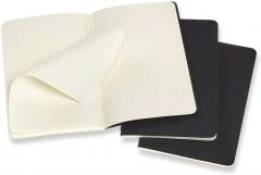 Set 3 caiete - Moleskine Cahier - Pocket, Dotted - Black