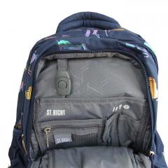 Ghiozdan cu 3 compartimente - St. Right - Holo Unicorns