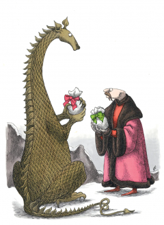 Carte postala - Dragon and Man Exchange Gifts