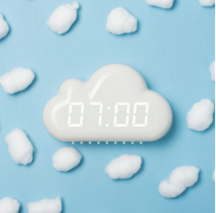 Ceas - Reveil nuage led blanc
