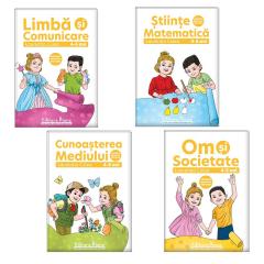 Set 4 caiete, A4, pe domenii, grupa mijlocie 4-5 ani (L.Culea)