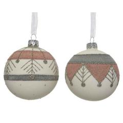 Glob decorativ - Silver Matt Graphic - mai multe modele