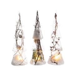 Brad decorativ - Glass Tree with LED, Nature - mai multe modele