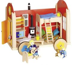 Rulota pentru papusi cu accesorii