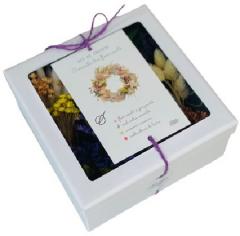 Kit de creatie coronita din flori uscate si prezervate