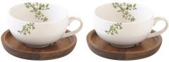 Set 2 cesti cafea cu suport - Natura