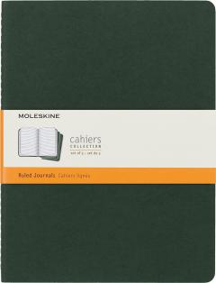 Set 3 caiete - Moleskine Cahiers - Extra Large, Ruled - Myrtle Green