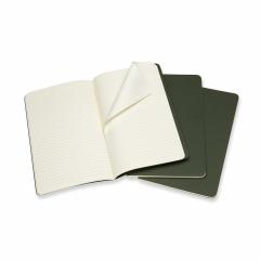 Set 3 caiete - Moleskine Cahier - Large, Ruled - Myrtle Green