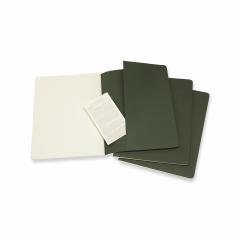 Set 3 caiete - Moleskine Cahier - Extra Large, Plain - Myrtle Green