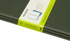 Set 3 caiete - Moleskine Cahier - Extra Large, Plain - Myrtle Green
