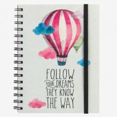 Carnet cu spirala Legami - Follow Your Dream - A5
