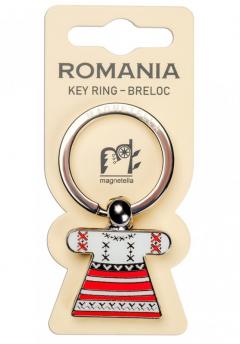 Breloc - Fata - Motive orizontale, placare argintie