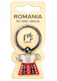 Breloc - Fata - Motive verticale, placare argintie