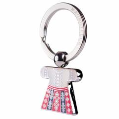 Breloc - Fata - Motive verticale, placare argintie