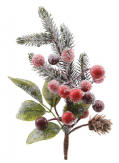 Ornament brad - Pick Frosted Berries Snow
