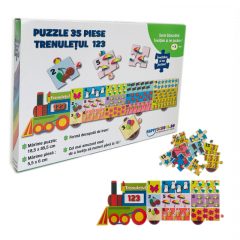 Puzzle educativ - Trenuletul 123