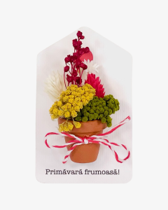 Martisor - Ghiveci din ceramica cu flori
