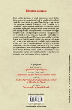 Despre numele divine. Teologia mistica