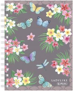 Caiet cu spirala - Matematica, A5, 100 file - Ladylike Butterflies