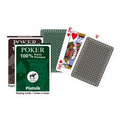 Pachet carti de joc - Poker 100% Plastic, doua culori