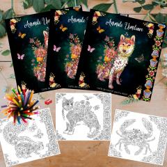 50 Mandale. Carte de colorat pentru adulti - Animale uimitoare