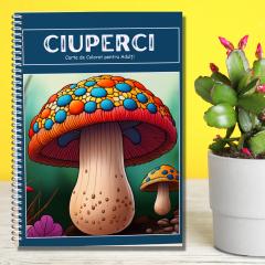 50 Mandale - Carte de colorat pentru adulti - Ciuperci