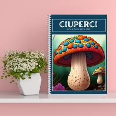 50 Mandale - Carte de colorat pentru adulti - Ciuperci