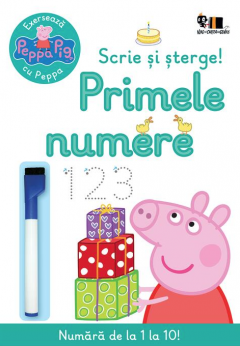 Peppa Pig - Scrie si sterge! - Primele numere