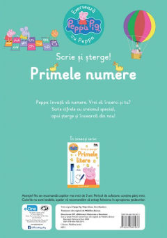Peppa Pig - Scrie si sterge! - Primele numere