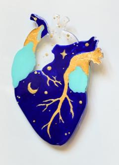 Brosa - Inima albastra