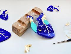 Brosa - Inima albastra