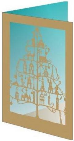 Felicitare - Gold Architectural Lasercut Card