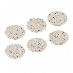 Suport pahar rotund - Vivid Terrazo