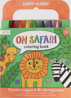 Carry along coloring book set - On Safari