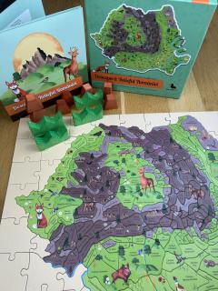 Puzzle educativ - Descopera relieful Romaniei