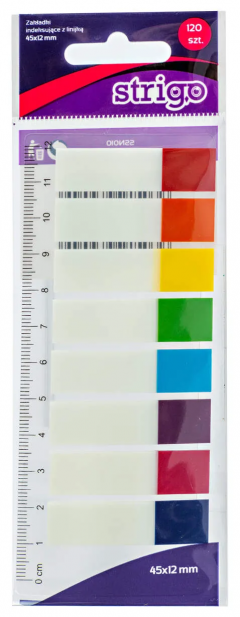 Set etichete indexare - 9 culori + Rigla