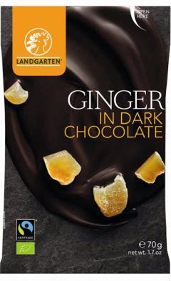 Ghimbir in ciocolata neagra - Ginger in Dark Chocolate - BIO + RO-ECO-007