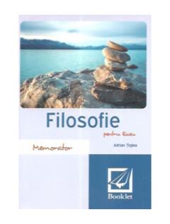 Memorator. Filosofie pentru liceu