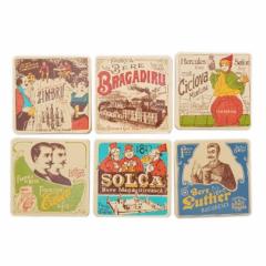 Set 6 suporturi pahare - Reclame vechi