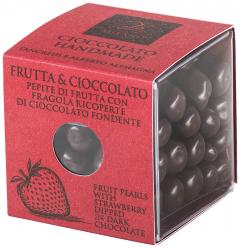 Bomboane cu ciocolata neagra si capsuni - Frutta & Cioccolato