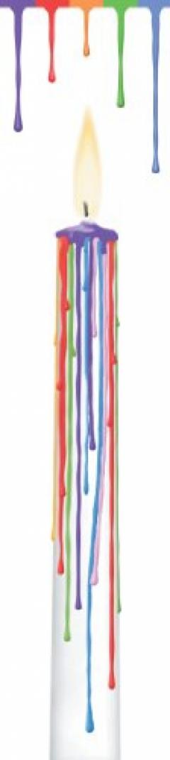 Set 2 lumanari - White Multi Drip