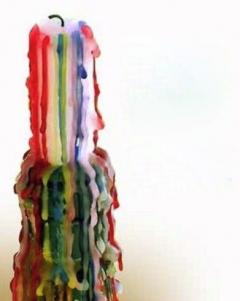 Set 2 lumanari - White Multi Drip